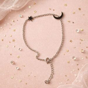 Star & Moon Celestial Chain Bracelet / Anklet | Minimal Cosmic Chic